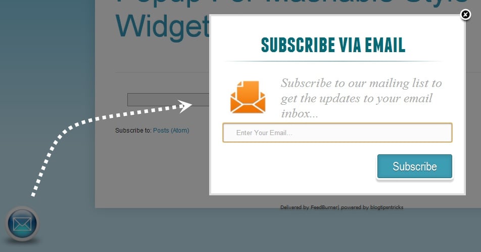 Example of Email Subscription Form in Blogger - BlogSpot