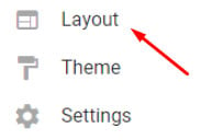 BlogSpot dashboard menu: Layout