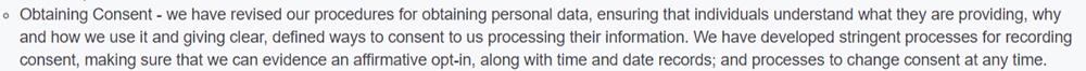 SNOMED International GDPR Compliance Statement: Obtaining Consent section