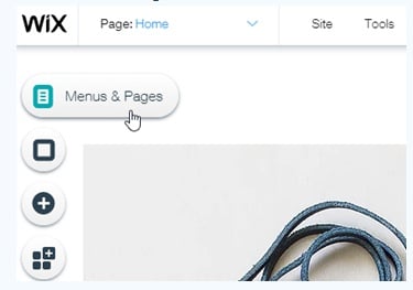 Wix Support: Add a Privacy Policy - Menus and Pages button
