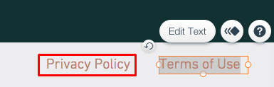 Wix Support: Add a Privacy Policy - Step to name the footer link