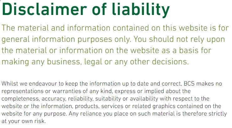 Examples Of Common Disclaimers Free Privacy Policy