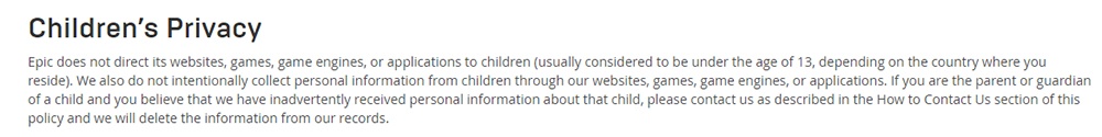 Epic Games Privacy Policy - Epic Games
