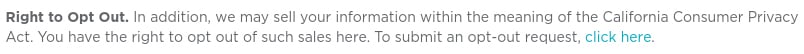 Deluxe Privacy Notice: California-Specific Addendum - Right to Opt Out clause