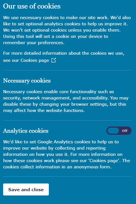 UK ICO Cookie Consent Notice