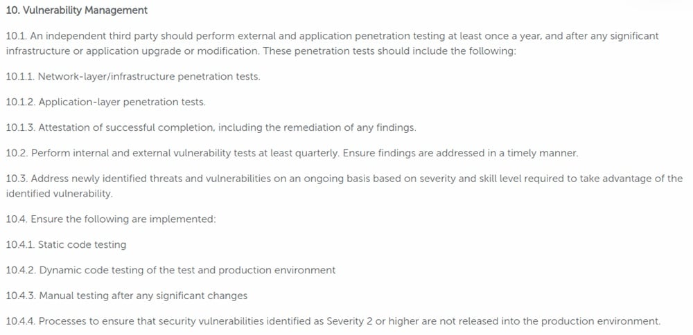 iCIMS: IT Security Policy - Vulnerability Management clause