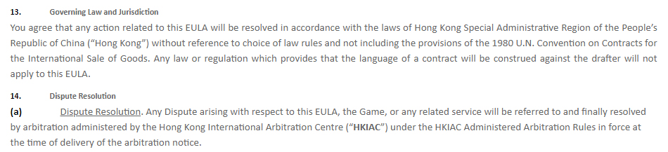 Next Studios Terms of Service: Governing Law and Jurisdiction and Dispute Resolution clauses