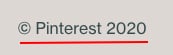 Pinterest copyright notice