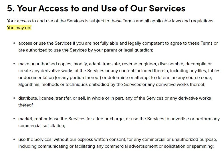 Terms of Service