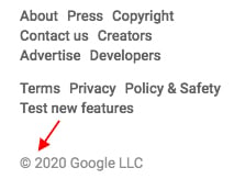 YouTube copyright notice: Example of displaying it in sidebar menu