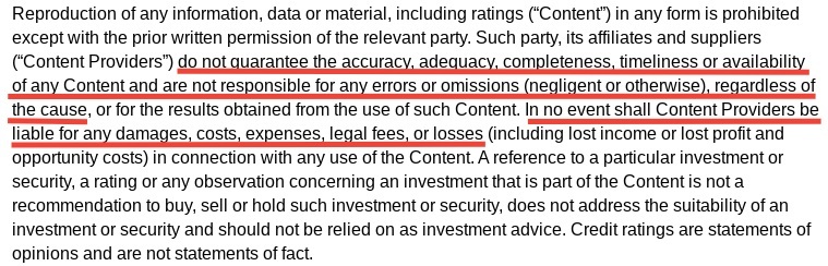 Seeking Alpha Market Data Sources and Disclaimers: Errors and Omissions disclaimer