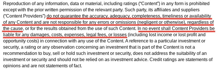 Seeking Alpha Market Data Sources and Disclaimers: Errors and Omissions disclaimer