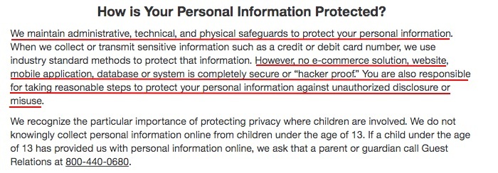 Target Privacy Policy: How is Your Personal Information Protected clause