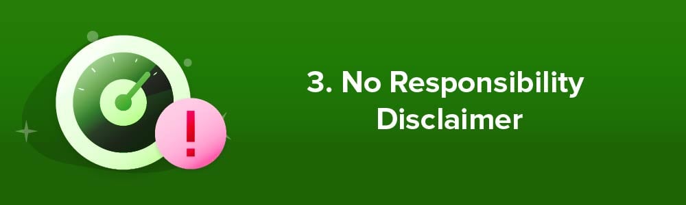 3. No Responsibility Disclaimer