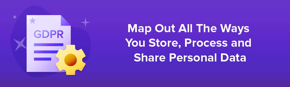 Map Out All The Ways You Store, Process and Share Personal Data