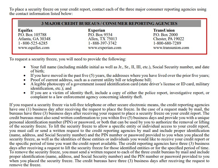 Wyndham Capital: Excerpt of Notice of Data Breach letter