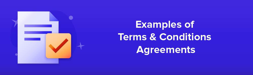 Examples of Terms and Conditions Agreements