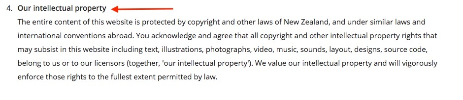 SaleHoo Terms of Use: Intellectual Property clause