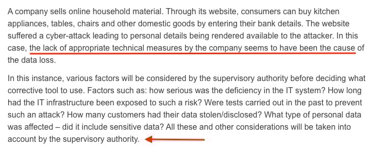 EU Commission: What if my company or organization fails to comply with data protection rules - Question and answer screenshot