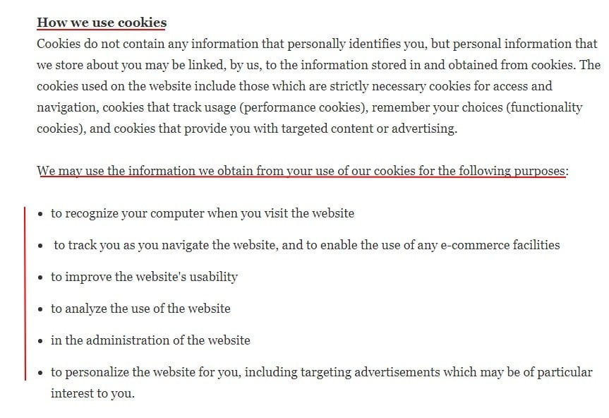 Scientific American Use of Cookies Policy: How we use cookies clause