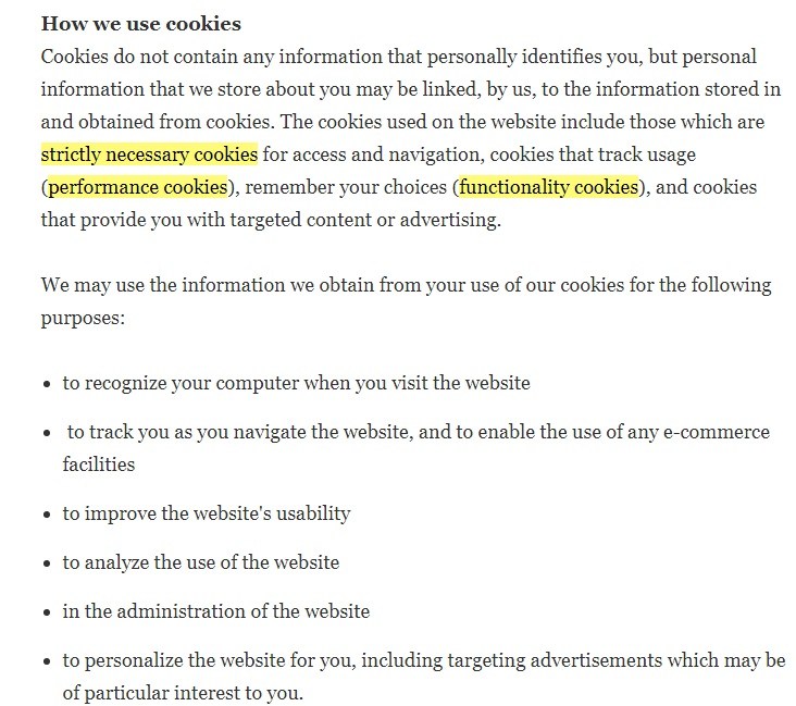 Scientific American Use of Cookies Policy: How we use cookies clause