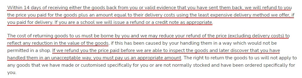 Maths No Problem Returns Policy: Refund information