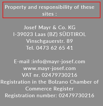 Josef Mayr and Company Impressum