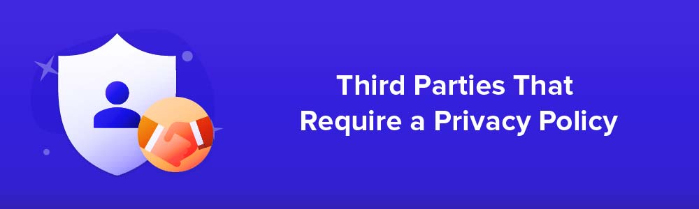 Third Parties That Require a Privacy Policy