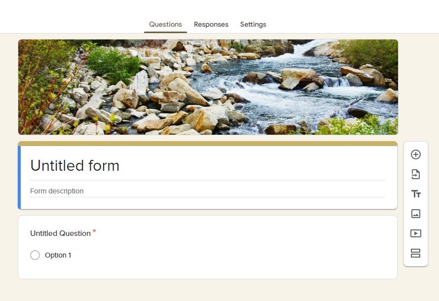 FreePrivacyPolicy Google Forms: New form screenshot