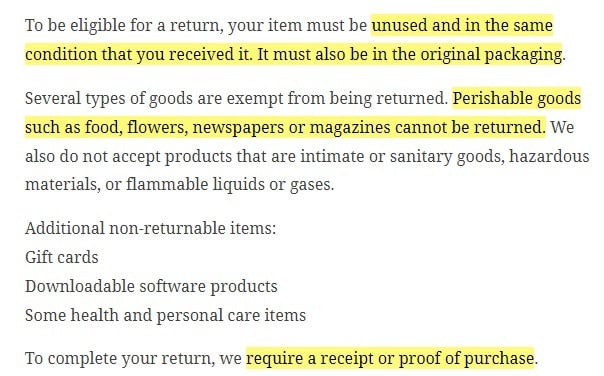 Customer Return and Refund Laws in the U.S. - Free Privacy Policy