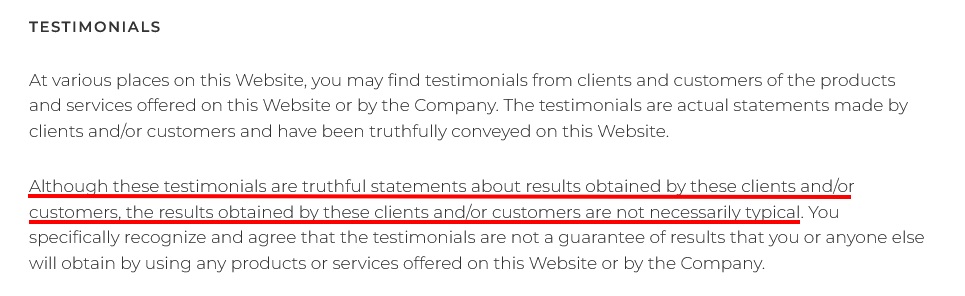 Amy Porterfield Earnings Disclaimer - Testimonials section