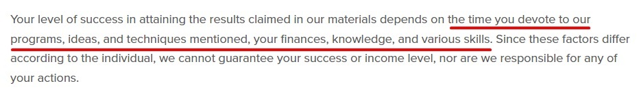 Nesha Woolery Earnings Disclaimer: Success factors excerpt