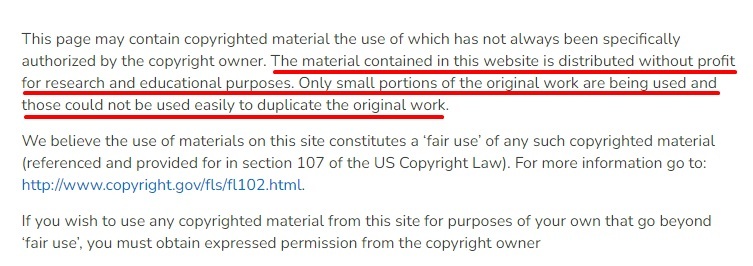 WSIPC Disclaimer and Fair Use Statement
