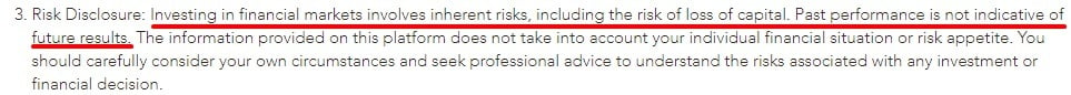 Aninvestor Financial Risk Disclosure