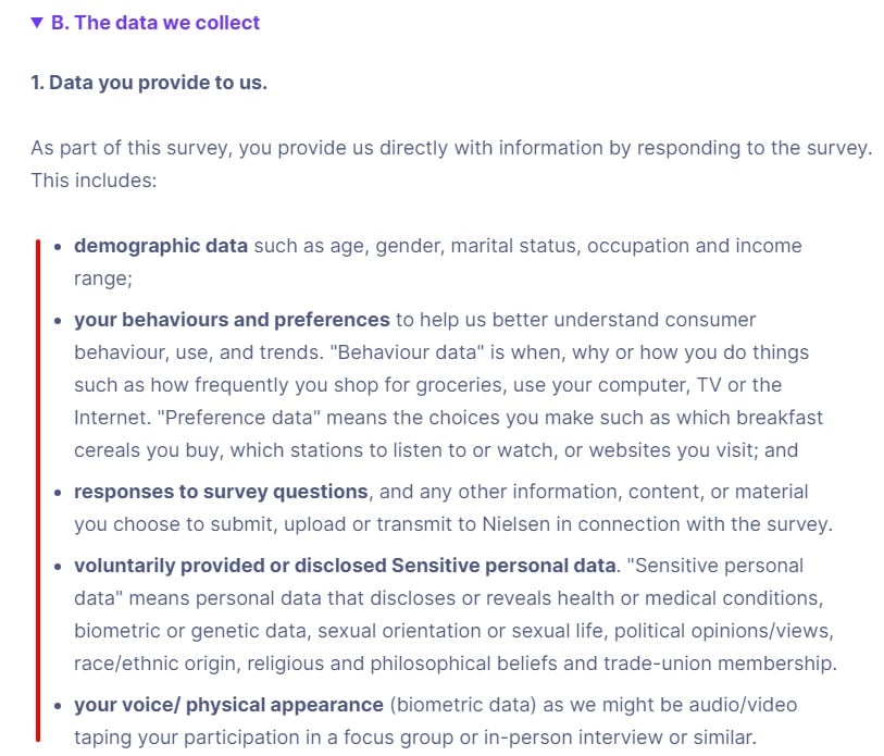 Nielsen Survey Disclaimer