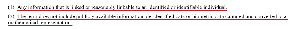 Pennsylvania PCDPA Definition of personal data