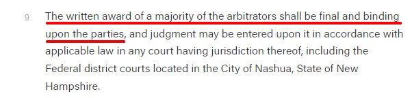 Rightworks Terms and Conditions: Arbitration clause