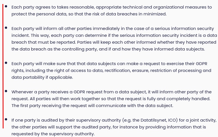 Globus Joint Controller Agreement excerpt