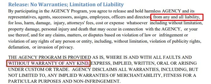 Town and Country Insurance SMS Terms: Warranty and Limitation of liability clause