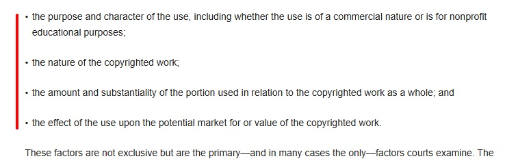 Harvard University fair use