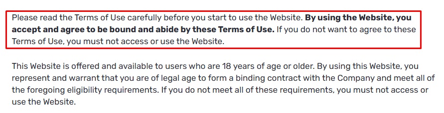 Common Sense Conferences Terms of Use Browsewrap
