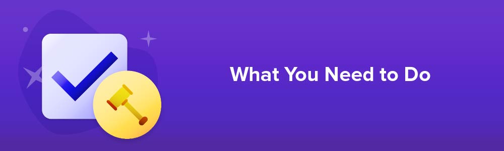 What You Need to Do
